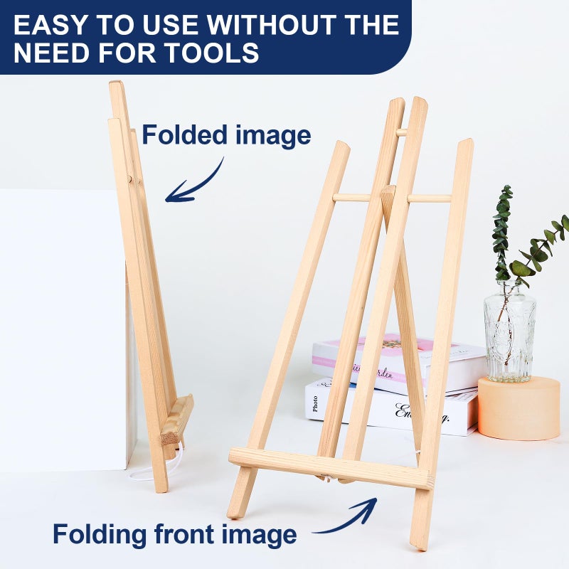 ESRICH 15pcs 17 Inch Tabletop Easels, Easel Stand for Painting,Tripod, Paint Party Easel, Kids Student Desktop Easel for Painting,Paint Easel for Canvas Paints - Image 4
