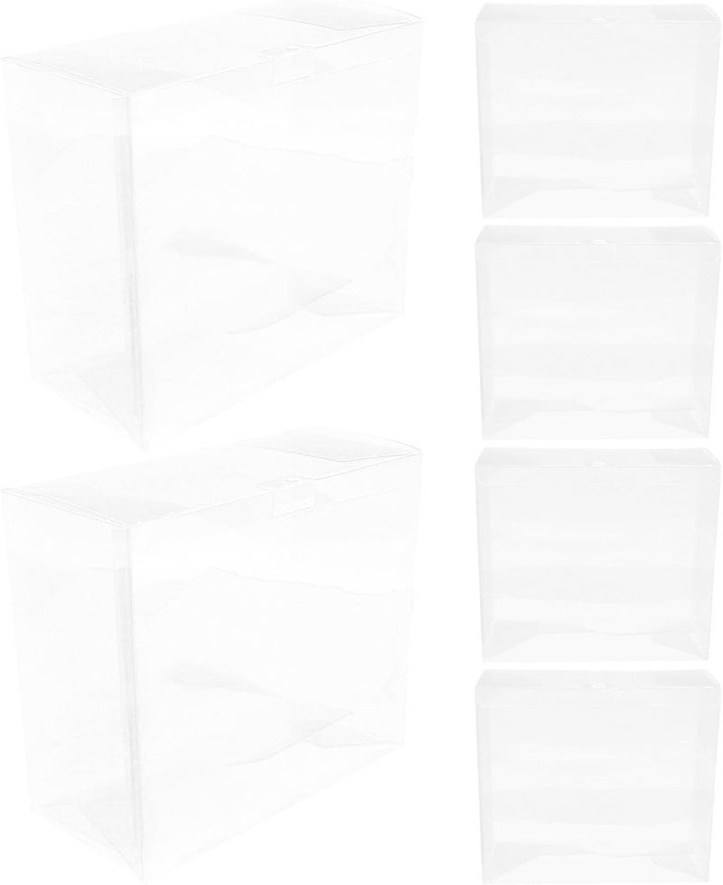 TOMETURE 6pcs Plastic Candy Packaging Boxes with Lids, Small Square Treat Storage Containers 193x92x168mm for Party Favors, Wedding, Christmas, and Event Use - Image 1