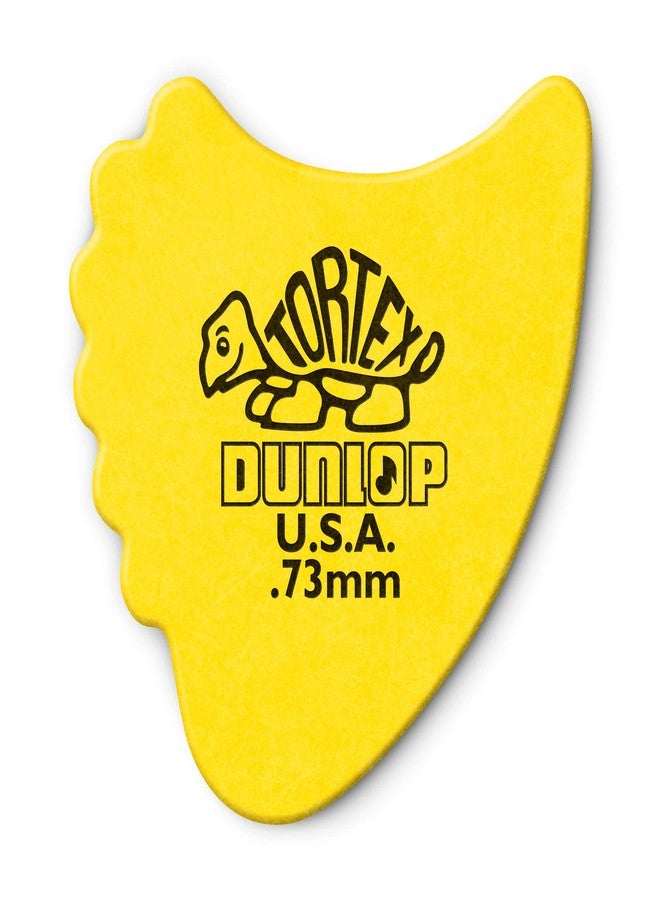 DUNLOP Jim Dunlop Tortex Fins .73mm Yellow Guitar Picks - 72 Pack - Image 1
