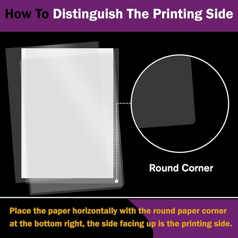 هادي فيلم شفافية نفث الحبر، ٢٥ ورقة، مقاس A4، شفاف ١٠٠٪، أوراق أسيتات للحرف اليدوية، عروض أجهزة العرض العلوية، تتبع الأفلام، التصميم الجرافيكي، الطباعة على الشاشة، سريع الجفاف، فيلم طباعة - Image 3