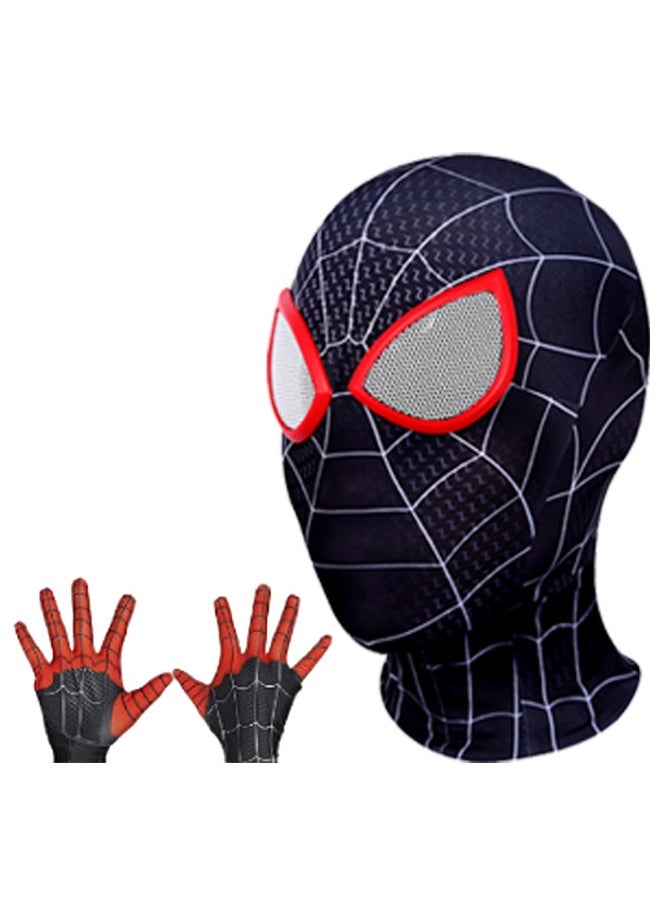 【Marvel Official】Spider-Man Miles Morales Lens Mask + Tactical Gloves Set (Kids Universal) | High-Elastic Breathable Fabric | Halloween/COSPLAY/Party Costume Essential - Image 2