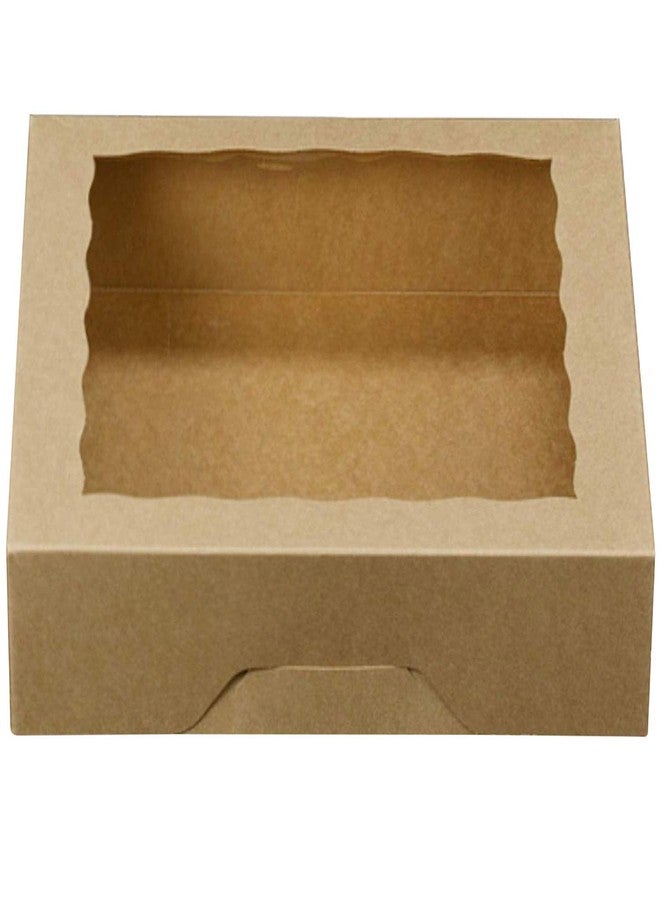BIG BOX Paper 20 Piece Brownie Holder 9X6X2.5 Dessert Box With Window, Small Cake, Cookie, Pastry, Treat, and Bakery Boxes - Image 1