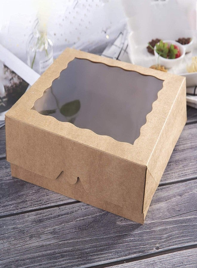BIG BOX Paper 20 Piece Brownie Holder 9X6X2.5 Dessert Box With Window, Small Cake, Cookie, Pastry, Treat, and Bakery Boxes - Image 3