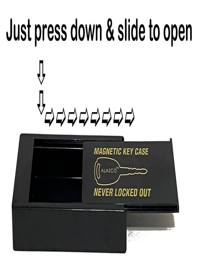 ALAZCO 4 JUMBO Hide A Key Holder Magnetic Under Car Spare Keys House Shed RV Boat Truck Office Storage Valuables Tracking Large ABS Case Premium Magnet - Image 4