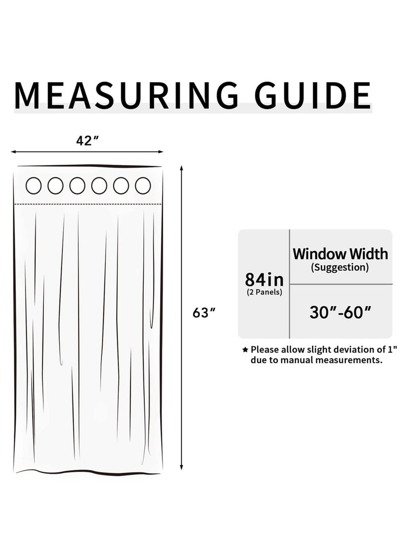 SYOSI - SYOSI Simple Blackout Curtains, Solid Thermal Insulated Grommet and Noise Reduction Window Drapes, Room Darkening Curtains, for Bedroom and Living Room, 2 Panels (42x63 inch, Gray) - Image 1