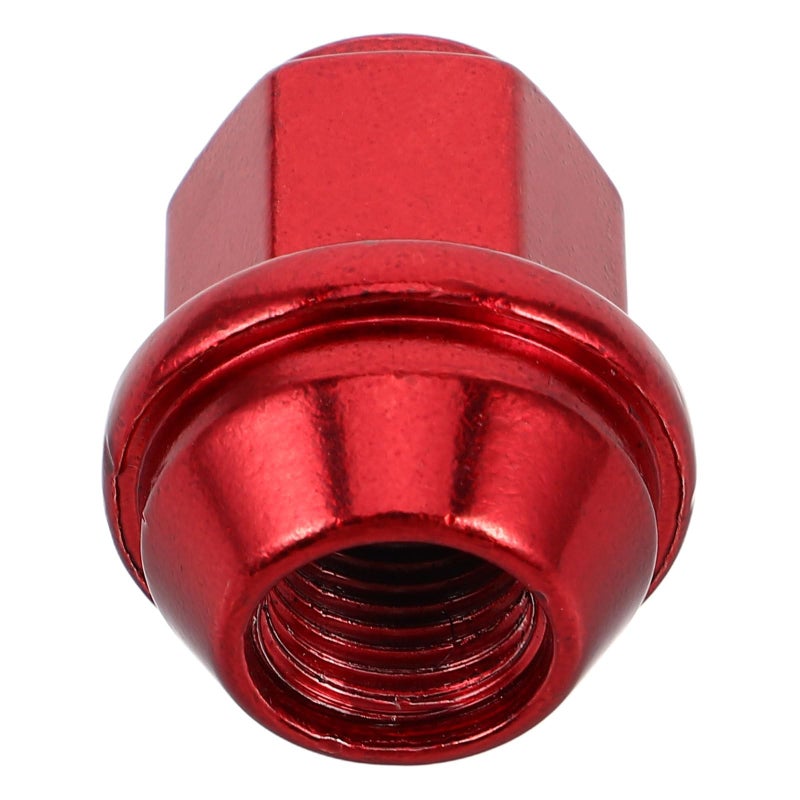Red Wheel Hub Lug Nut Covers Solid Reinforced Steel Car Bolt Caps 14x1 5mm - Image 2