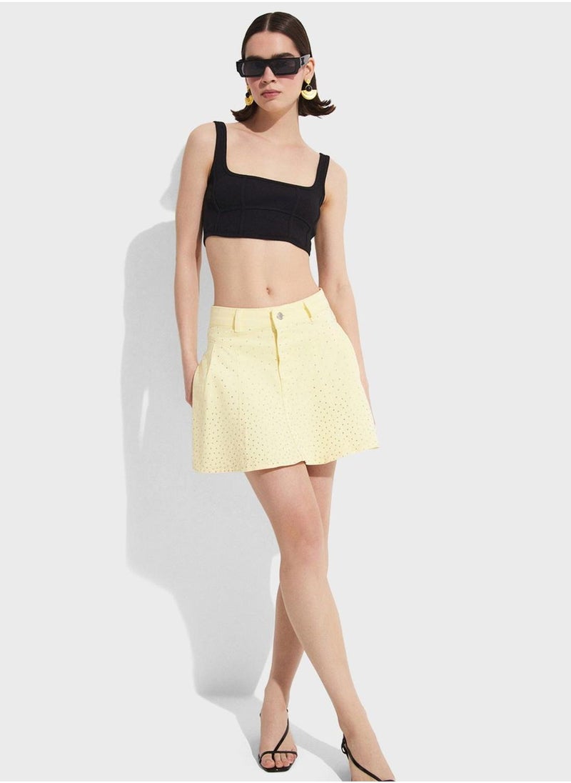 JUNE Embellished High Waist Skirt - Image 5