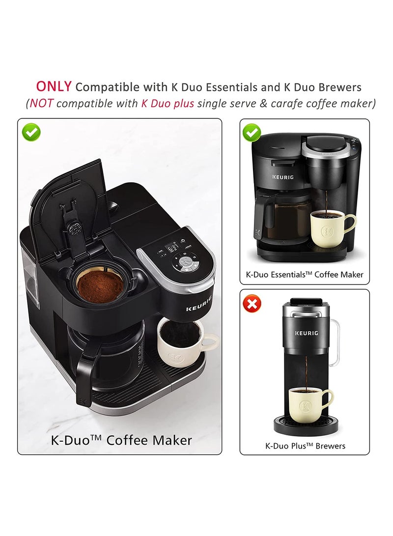 SOLARAE 2 Pcs Reusable 8-12 Cup Basket Gold Mesh Coffee Filter for Keurig K-Duo Essentials for K Duo Brewers Machine Replaces your Paper Coffee Filters BPA Free - Image 4
