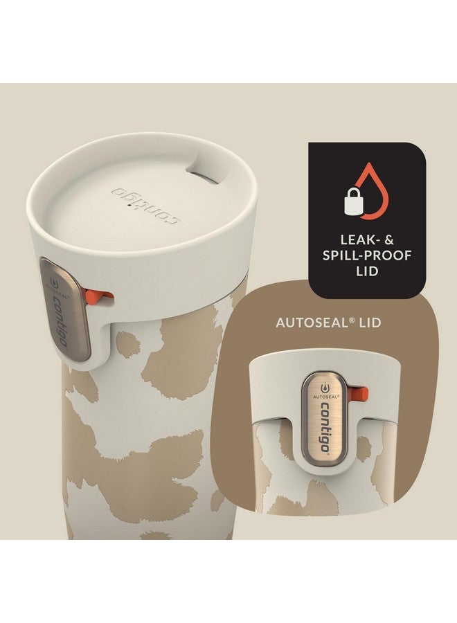 Contigo Contigo x Ally Love Stainless Steel Vacuum-Insulated Travel Mug with Autoseal and Easy Clean Lid, Spill-proof, Keeps Drinks cold 24 hrs & hot for 11 hrs, BPA Free, 16oz., West Loop 3.0, Oatmilk - Image 4