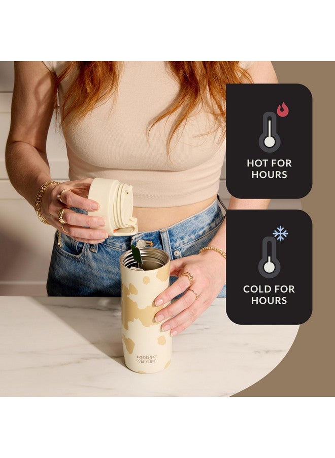 Contigo Contigo x Ally Love Stainless Steel Vacuum-Insulated Travel Mug with Autoseal and Easy Clean Lid, Spill-proof, Keeps Drinks cold 24 hrs & hot for 11 hrs, BPA Free, 16oz., West Loop 3.0, Oatmilk - Image 5