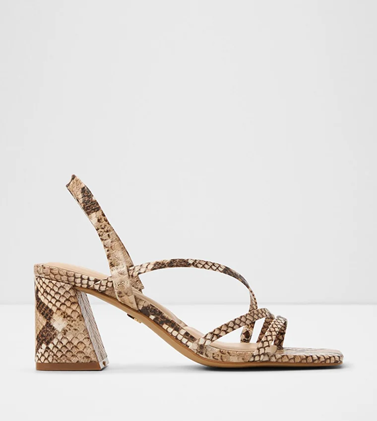 Atlanticus-In Women's Brown Block Heel Sandals