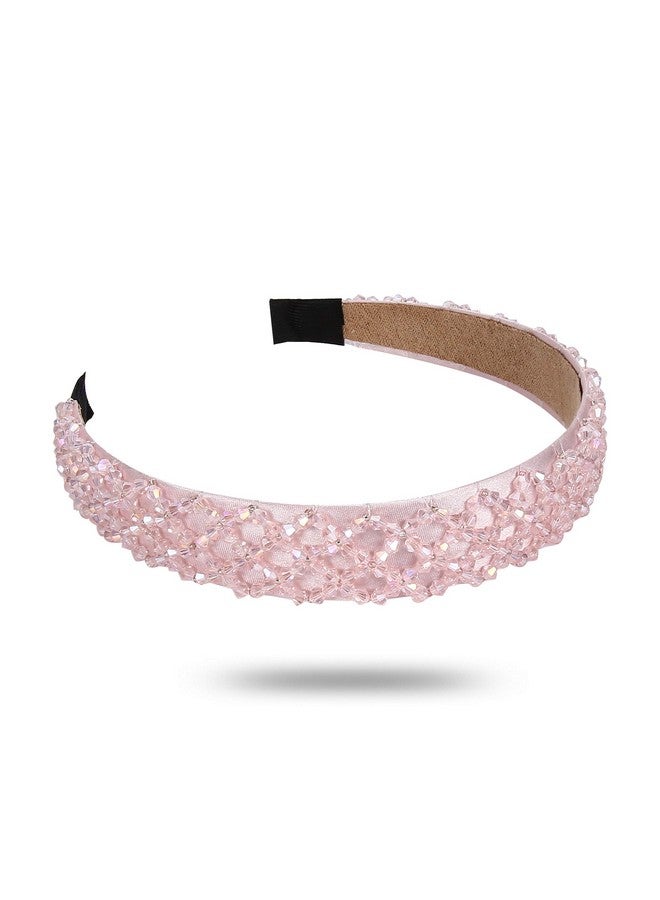 YouBella Hair Jewellery Crystal Studded Hair Band Hair Jewellery for Girls (Pink) (YBHAIR_41265) - Image 2