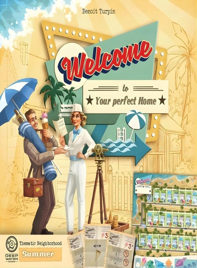 Deep Water Games مجموعة توسعات لعبة Deep Water Games Welcome to The Neighborhood اللوحية: يوم القيامة، الصيف، تفشي المرض، توسعة Al Solo، وبساط اللعب (5 عناصر) - Image 3