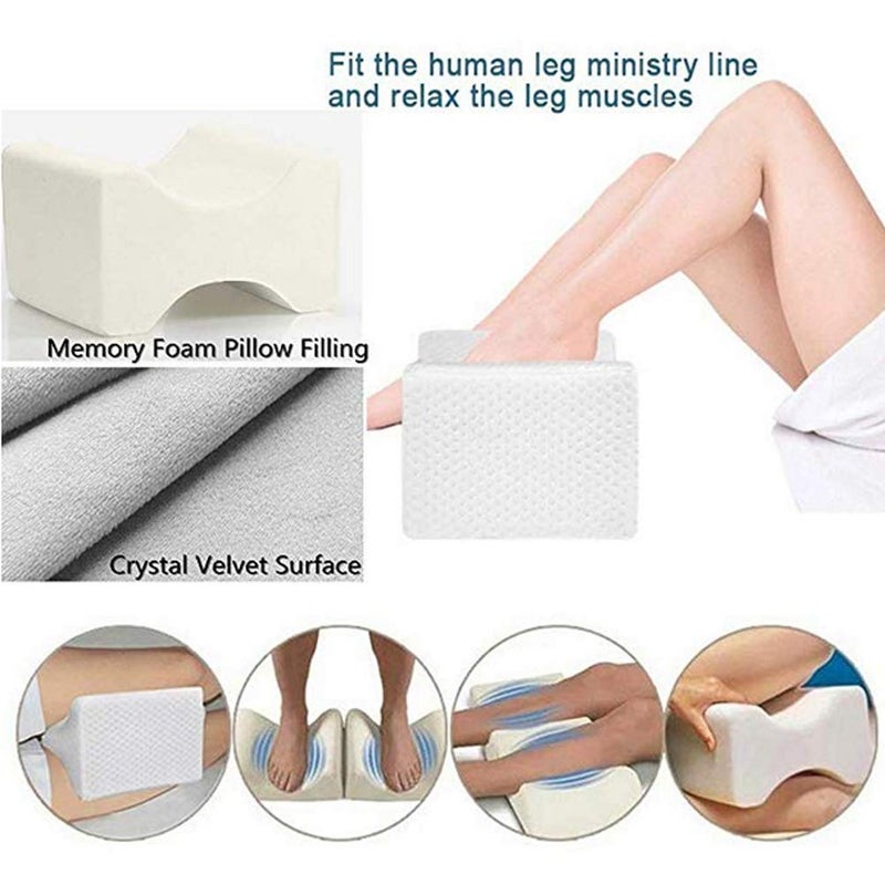 PumPum PUM PUM Orthopaedic Knee Pillow for Sciatica Relief Back Pain Leg Pain Pregnancy Hip and Joint Pain Memory Foam Knee Leg PillowBlack - Image 3