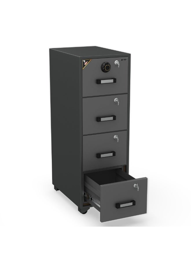RIGID - Fire Resistant Steel Safe with Four Drawers & Combination Lock - Image 1