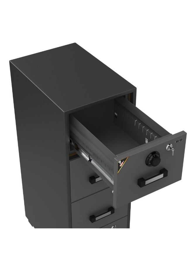 RIGID - Fire Resistant Steel Safe with Four Drawers & Combination Lock - Image 1