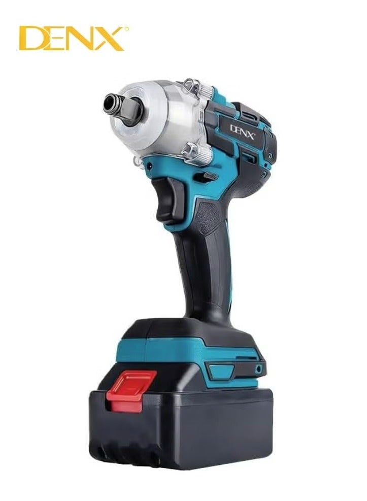 Denx Cordless drill with a speed of 2000 rpm, equipped with two 21 V batteries and an integrated accessory bag for drilling and tightening car tire screws, and many uses | 1660 rpm | 12.8 mm | dx 2568 - Image 1