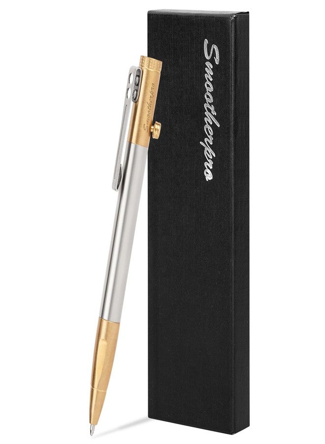 SMOOTHERPRO Bolt Action Pen Compatible with Parker Refill Stainless Steel Pen Clip for EDC Writing Tremor Parkinson Arthritic Business Gift (SP01NA2 - Image 1