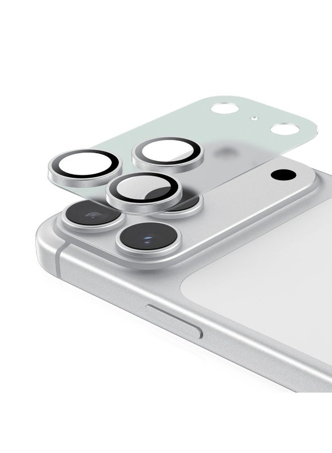 Kanzen Camera Lens iPhone 17 Pro Max / Impact Resistant / Anti Fingerprint / Easy To Apply / Ultra Clear Shooting - Silver