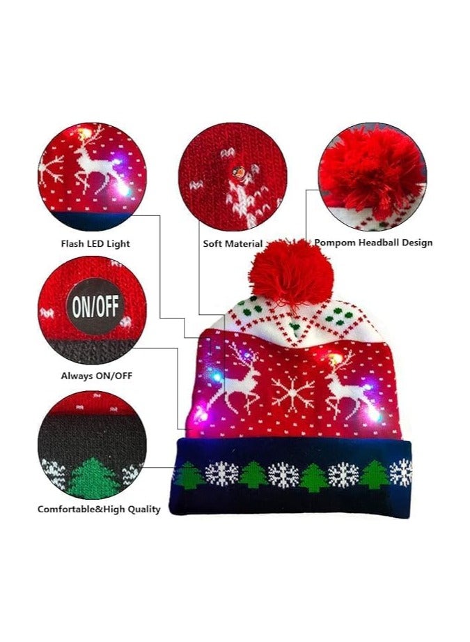 PRINTSHOP4ME Christmas Light-Up Beanie Hat–Soft And Warm Winter Cap For Holiday Parties,Christmas Events And Gift Giving–Unisex Design For Adults And Kids–Perfect For Winter Celebrations - Image 5