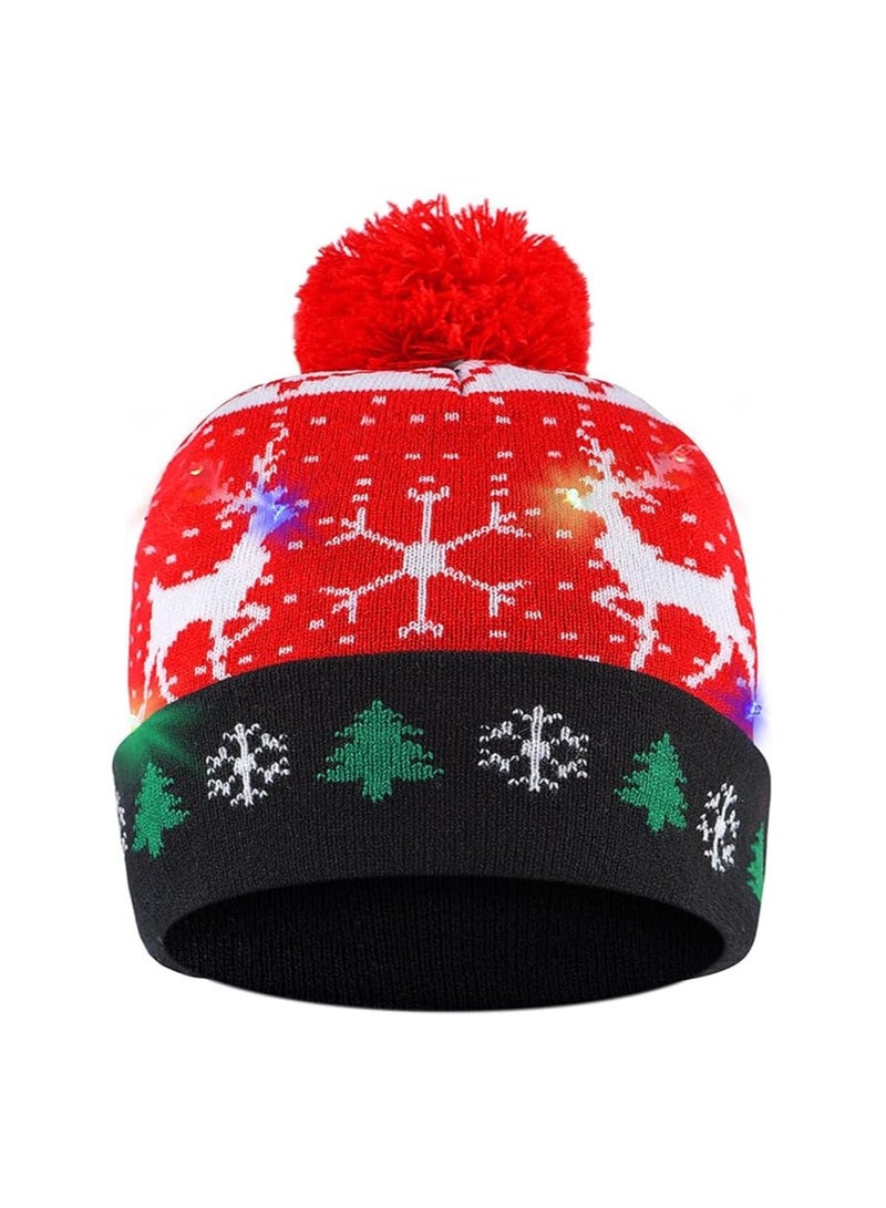 PRINTSHOP4ME Christmas Light-Up Beanie Hat–Soft And Warm Winter Cap For Holiday Parties,Christmas Events And Gift Giving–Unisex Design For Adults And Kids–Perfect For Winter Celebrations - Image 2