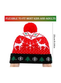 PRINTSHOP4ME Christmas Light-Up Beanie Hat–Soft And Warm Winter Cap For Holiday Parties,Christmas Events And Gift Giving–Unisex Design For Adults And Kids–Perfect For Winter Celebrations  - Image 3