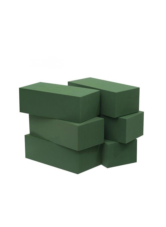Crafare LUOWAN Crafare 6pc Wet Fresh Floral Foam Blocks Green Florist Foam Bricks for Spring Fresh Flower Arrangement and Crafts Supply 8.9(L) X 3.9(W) X 3(H) - Image 1