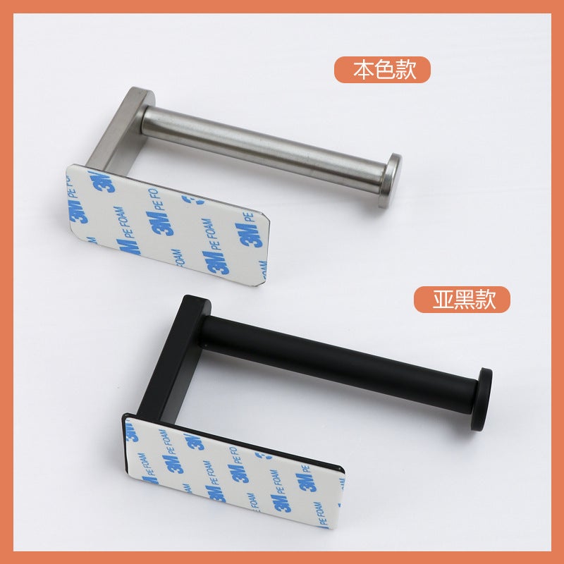 Bathroom Toilet Paper Holder American Stainless Steel Toilet Paper Holder Nail-Free Roll Paper Holder Toilet Punch-Free Tissue Holder - Image 5