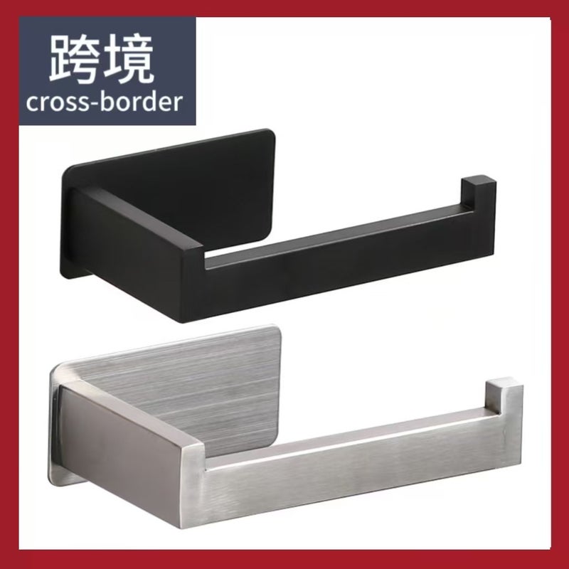 Bathroom Toilet Paper Holder American Stainless Steel Toilet Paper Holder Nail-Free Roll Paper Holder Toilet Punch-Free Tissue Holder - Image 2