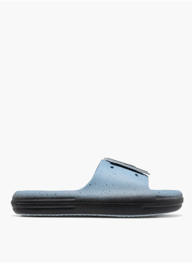 Aqua Jibbitz Detail Slip-On Slides