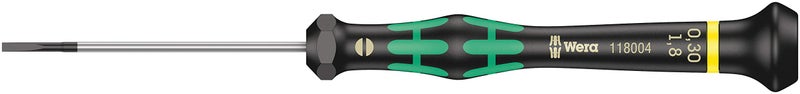 Wera 05118004001 Kraftform Micro 2035 Slotted Electronics Precision Screwdriver 18mm Head 60mm Blade Length