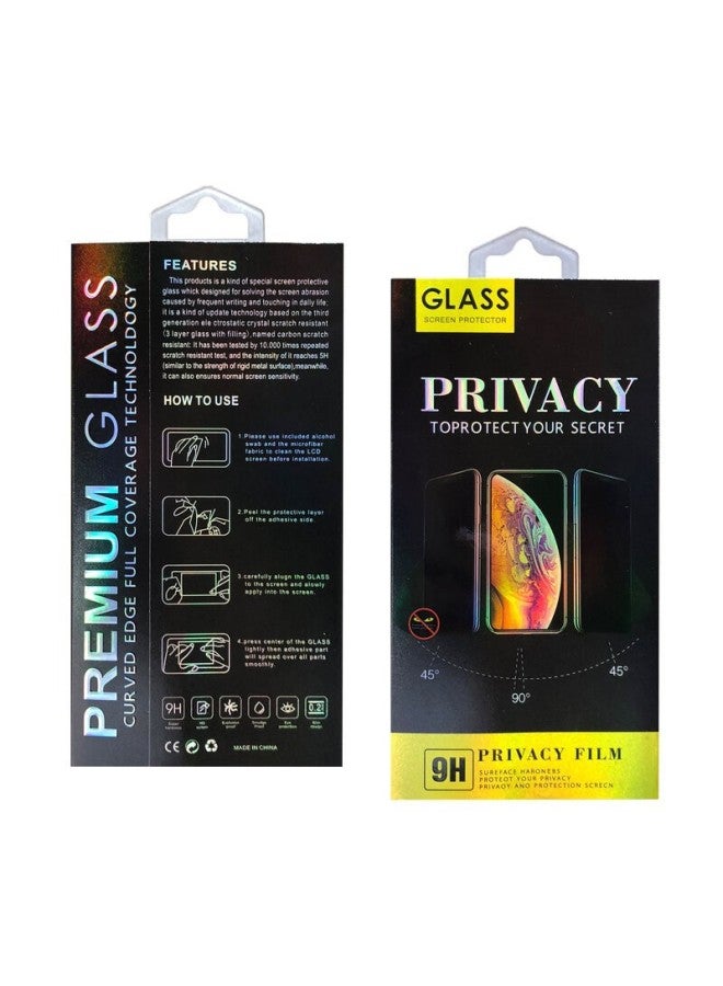 Tempered Film For Apple 15pro Iphone14pro Anti-peep Film Ip13promax Anti-peep Film 16pro Full Screen-Color:High Aluminum 25 Degree Anti-peep Tempered Film (with Packaging)-Size:Apple 16