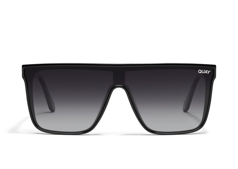 Quay - Sunglasses for Men & Women, Shield Lenses with UV Protection, Oversized Sunglasses (Nightfall Medium, Black) - Image 1