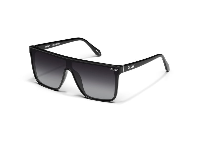 Quay - Sunglasses for Men & Women, Shield Lenses with UV Protection, Oversized Sunglasses (Nightfall Medium, Black) - Image 2