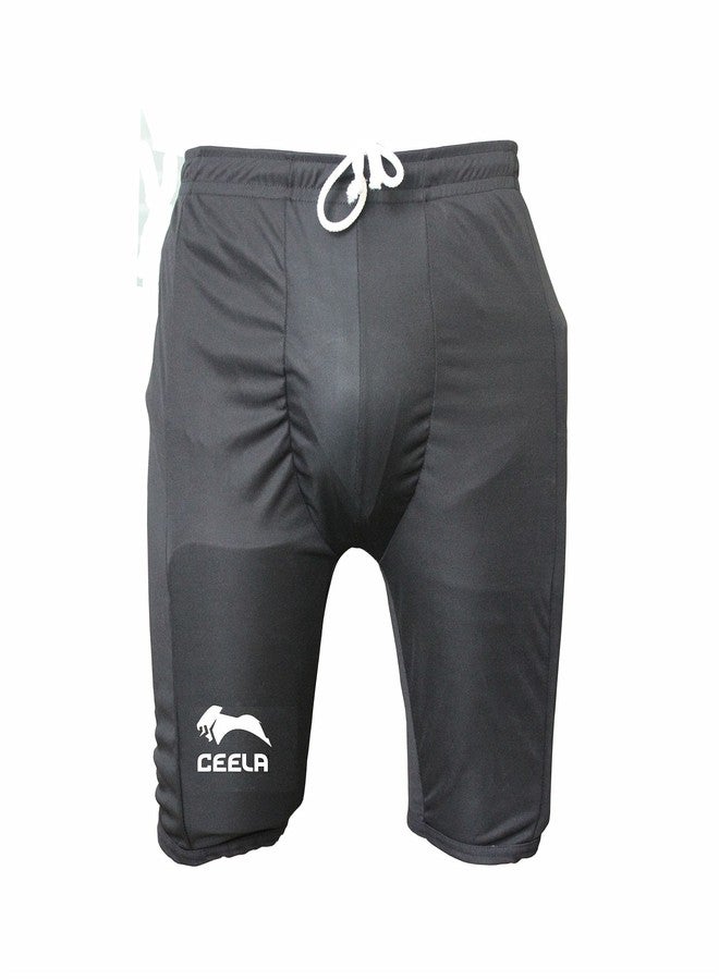 Ceela Sports Premium Thigh Padded Cricket Shorts Black (Youth's) - Image 2