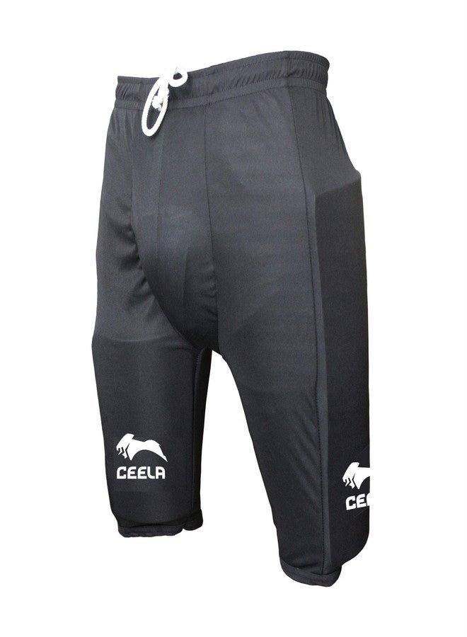 Ceela Sports Premium Thigh Padded Cricket Shorts Black (Youth's) - Image 3
