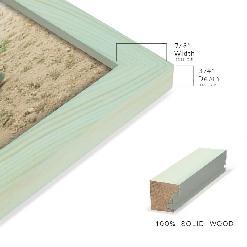 Renditions Gallery Renditions 8x10 inch Solid Wood Picture Frame  High Definition Glass and High-end Modern Style Cream Colored for Wall and Tabletop Photo Display  Seafoam Green Wood Grain Frame - Image 5