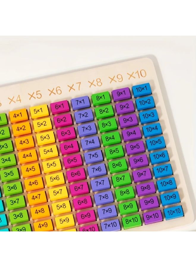 Multiplication Board Educational Math Learning Tool With Numbered Cubes For Kids - Image 5