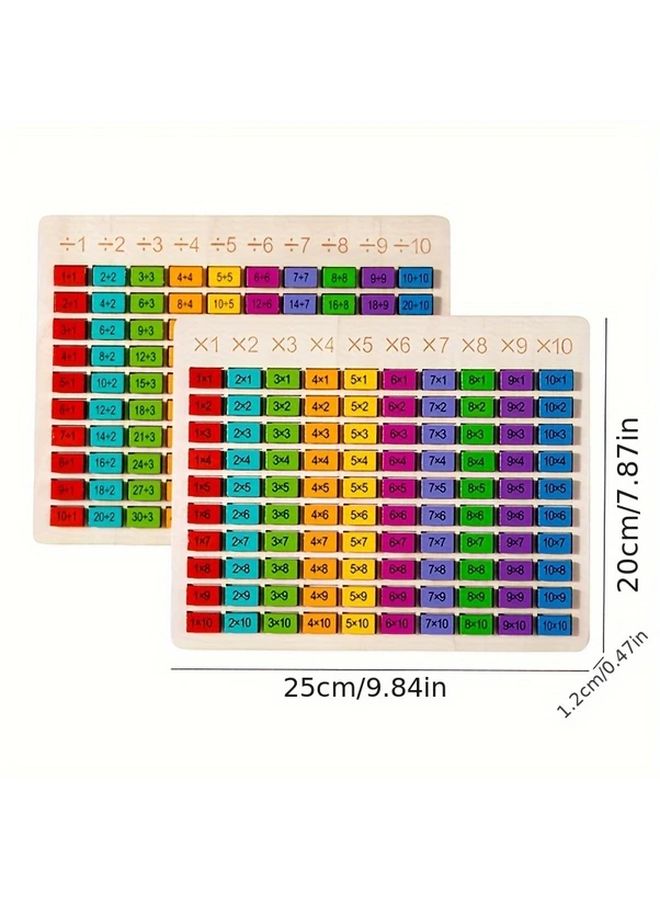 Multiplication Board Educational Math Learning Tool With Numbered Cubes For Kids - Image 2
