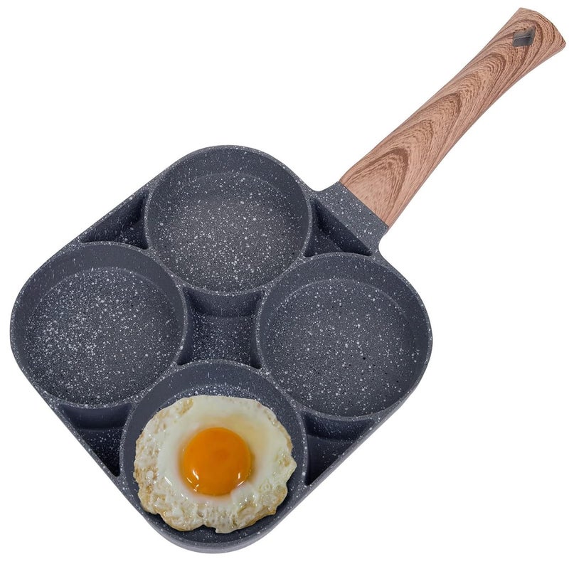 PRYFIL Egg Cooker Frying PanGreen Pans 4Cups NonStick Cookware Aluminium Alloy Fried Egg CookerPancakeOmelette Pan - Image 1