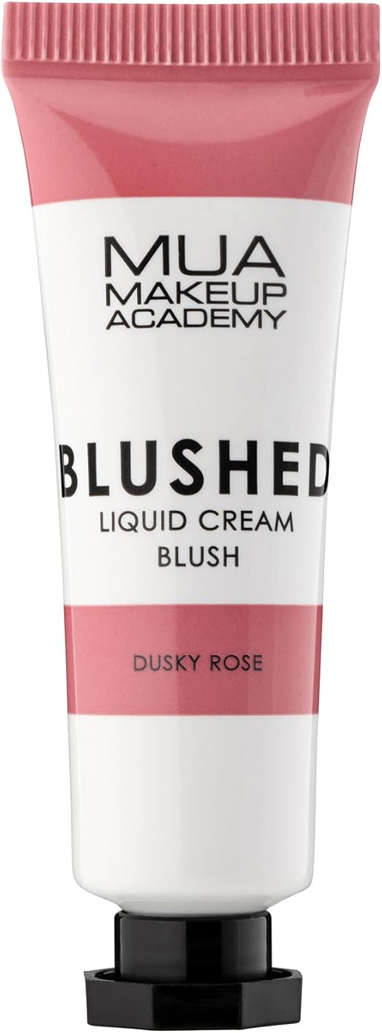 MUA Makeup Academy Blushed Liquid Cream Blusher Highly Pigmented for Cheeks Lips Dusky Rose 10ml Vegan Cruelty Free