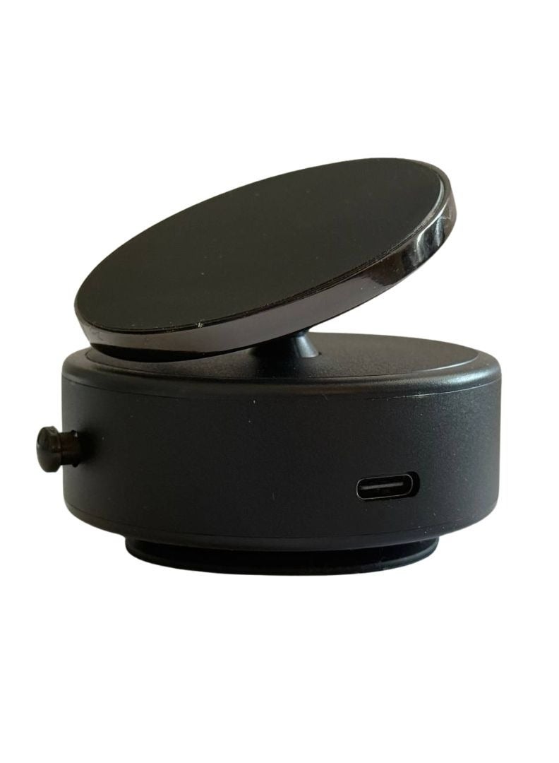 RADSUN Electric Vacuum Magnetic Phone Holder | 360° Rotatable | Strong Suction Cup Mount for Car, Gym Mirror & Smooth Surfaces | One-Click Release | Black - Image 1