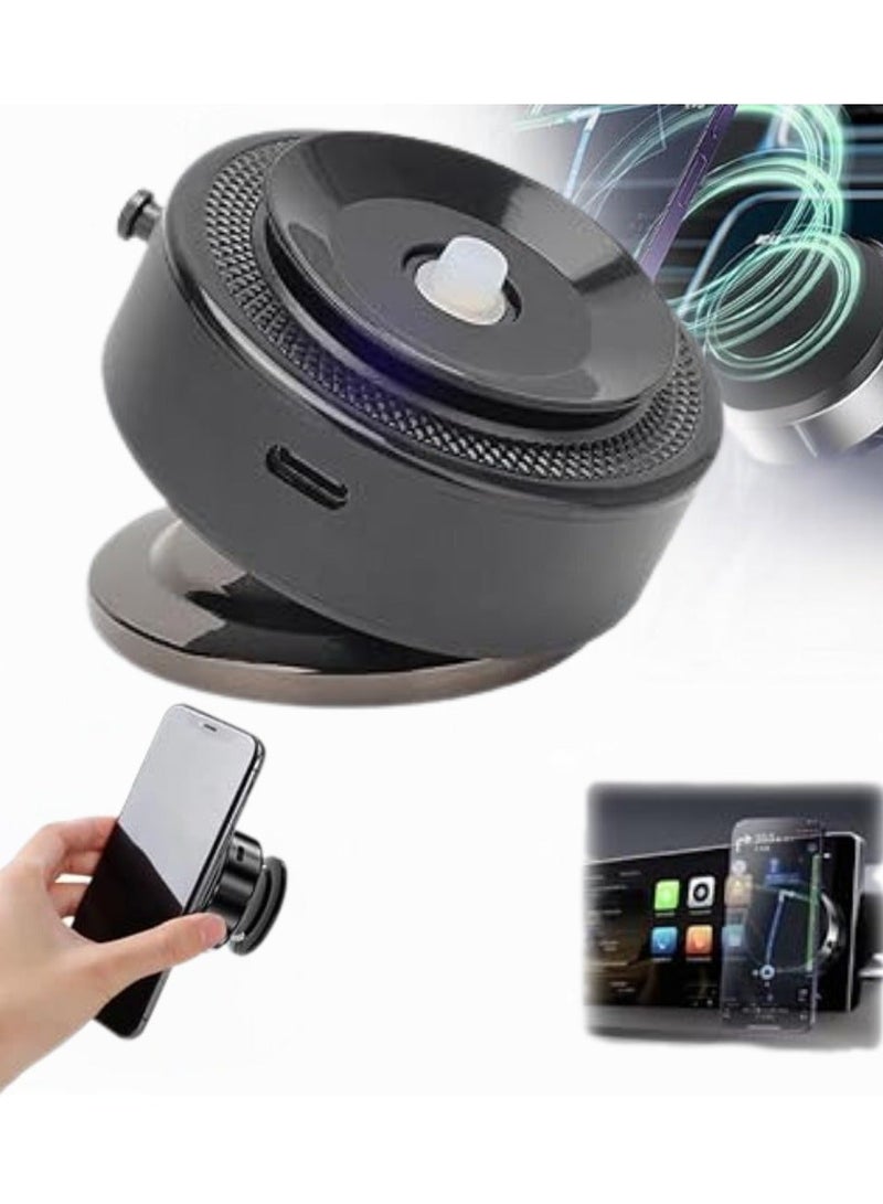 RADSUN Electric Vacuum Magnetic Phone Holder | 360° Rotatable | Strong Suction Cup Mount for Car, Gym Mirror & Smooth Surfaces | One-Click Release | Black - Image 5