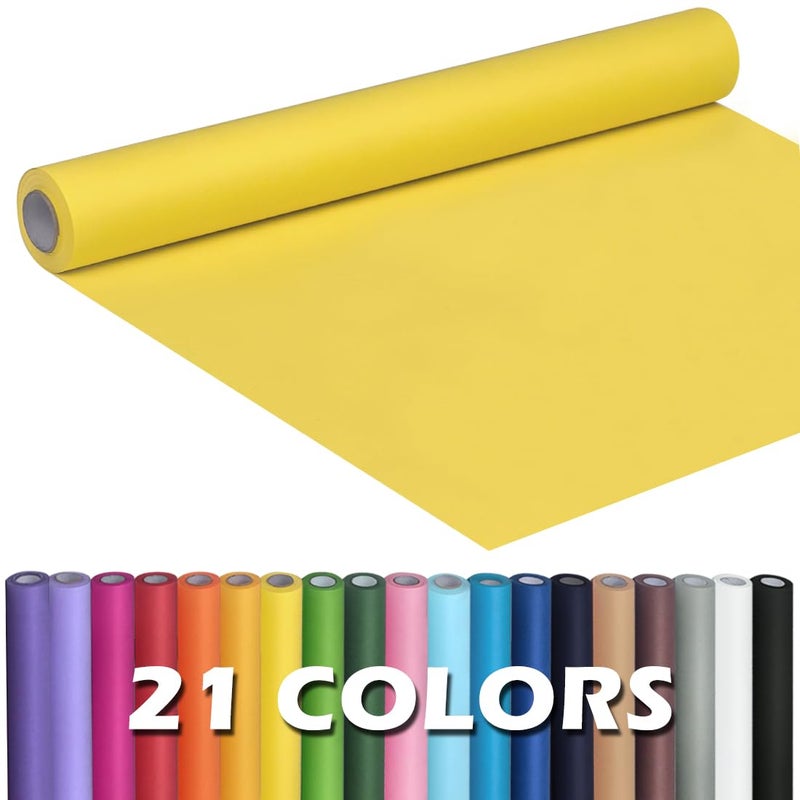 PerkHomy Lemon Yellow Kraft Paper Roll 175 x 960 80 for Gift Wrapping Bouquet Flower Art Painting Craft Writing Packaging Shipping 80GSM 55LB Lemon Yellow 175 x 80