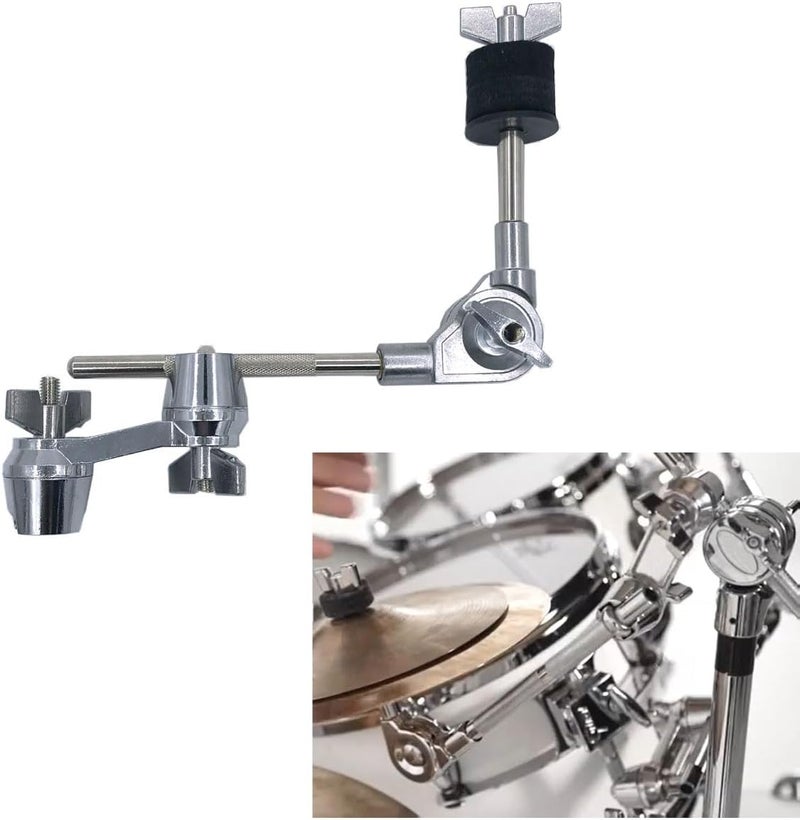TUOREN Cymbal L-Arm with Compact Dual Drum Clamp - 7.4inch Adjustable Boom Holder for Drum Set - Image 5