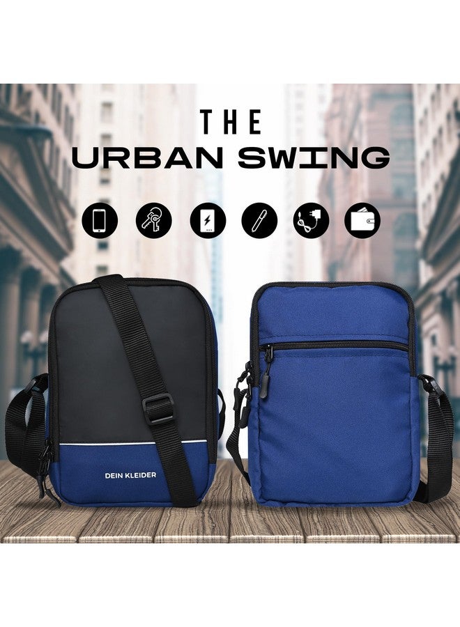 DEIN KLEIDER Urban Swing Cross Body Sling Travel Bag for Men & Women (Navy Blue) - Image 2