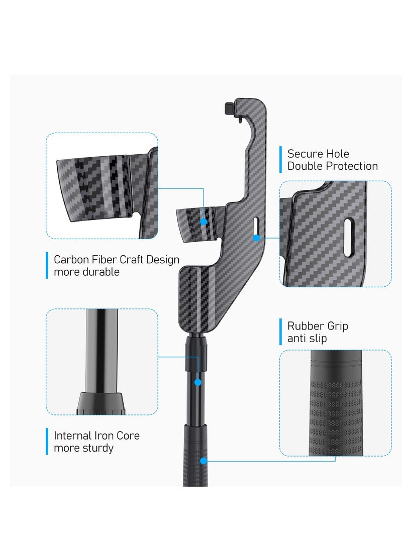 VR Golf Club Extension for Oculus Quest 2 VR Golf Club Adapter Grip Accessory with 2 Controller Caps Bonus Carbon Fiber Golf Club Attached to Enhance Immersive VR Gaming Experience - Image 3