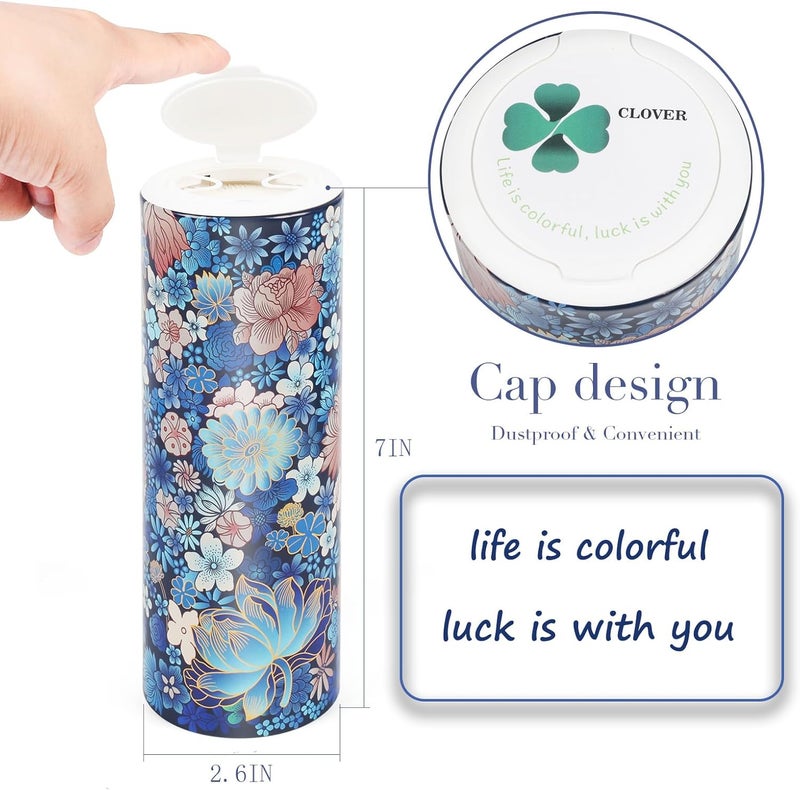 ã‚¯ãƒ­ãƒãƒ¼(Clover) Facial Tissues with Cap - 4 PK Car Tissues Cylinder,Car Tissue Holder with 200 Sheet 3-ply Facial Tissues,Round Tissue Boxes for car,Travel Tissues for Car Cup Holder - Image 4