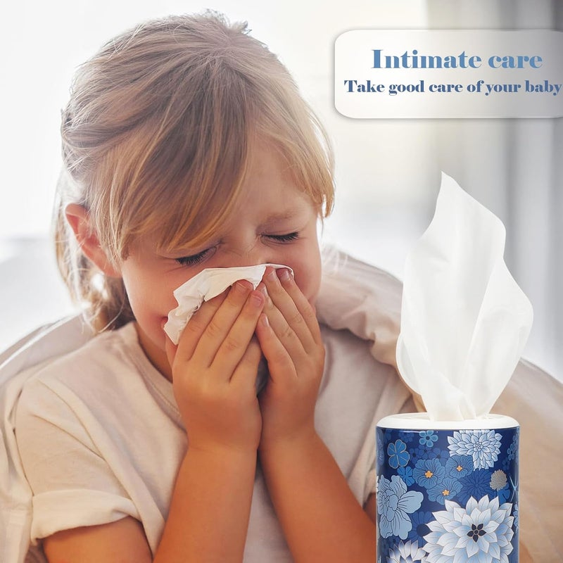 ã‚¯ãƒ­ãƒãƒ¼(Clover) Facial Tissues with Cap - 4 PK Car Tissues Cylinder,Car Tissue Holder with 200 Sheet 3-ply Facial Tissues,Round Tissue Boxes for car,Travel Tissues for Car Cup Holder - Image 5