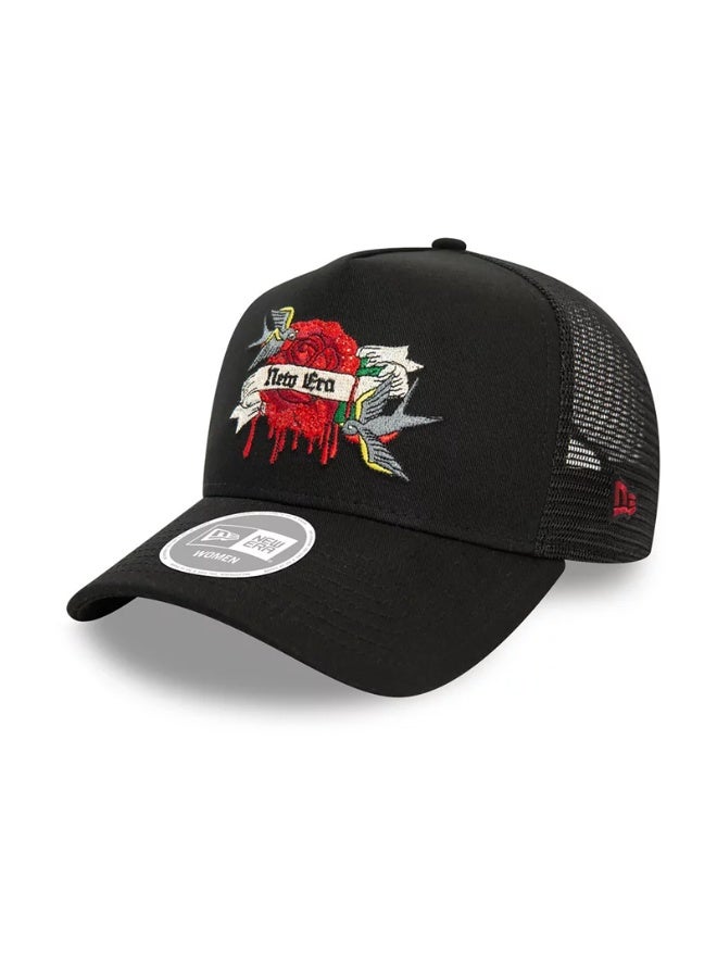 Women's 9FORTY E-Frame Adjustable Trucker Cap (Black)